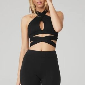 ALO Yoga Black Switch It Up Sports Bra